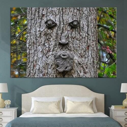 Tree Face Art Film Print Silk Poster Prictures Home Canvas Wall Wallpaper Decorative Wall Picture for Living Room