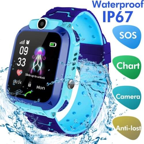 Smart Watch for Kids,Q12 Waterproof Smartwatch SOS/Phone Call/Voice Chat/Group Chat/Positioning/Game/Eye Protected for BoysGirls