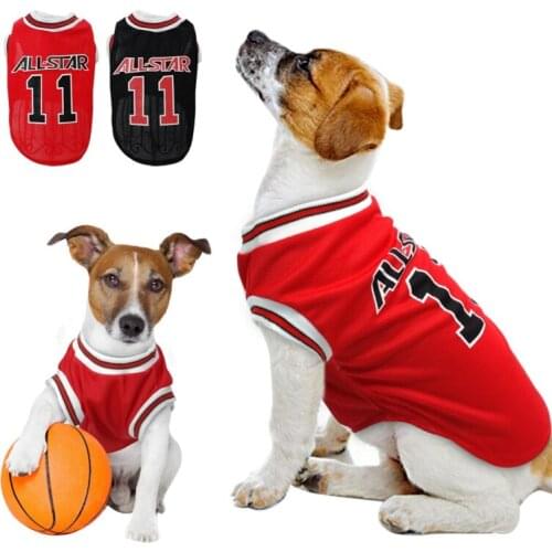 Pet Dog Spring And Summer World Cup Ball Vest Sports Clothers Cat Vest Cotton T Shirt Uniforms Digital jersey
