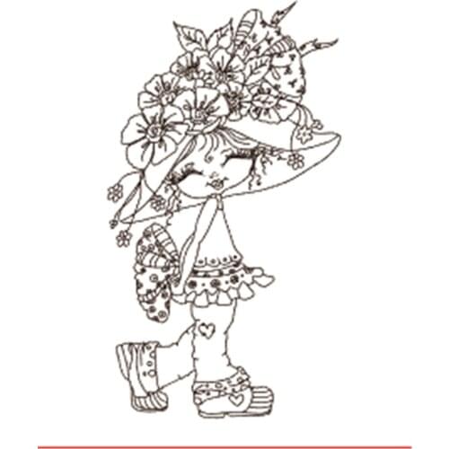 10x6 little girl Transparent Clear Silicone Stamp Seal for DIY scrapbooking photo album Decorative clear stamp