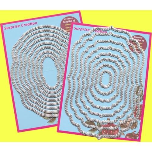 2-Set Cutting Dies Nesting Labels Stitch Cardmaking Scrapbook DIY Craft Metal Stencil Surprise Creation