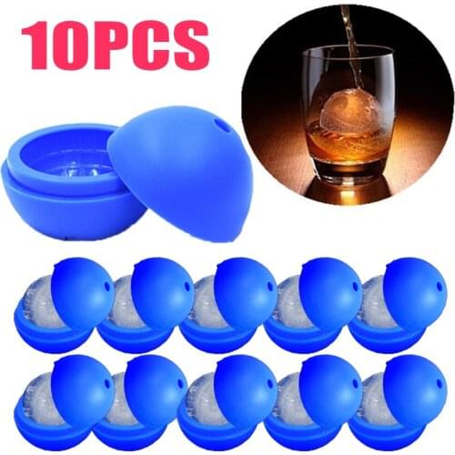 5/10pcs Creative Ice Cream Silicone Mold Wars Death Star Round Ball Ice Cube Mould Bar Party Cocktail Beer Whiskey Tools Acces