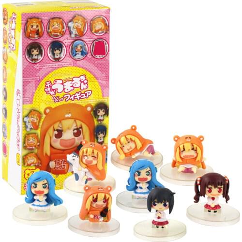 8pcs/Lot 5cm Himouto Umaru-chan Figure Toys Doma Cat Dried-Fish Sister Anime Model Dolls