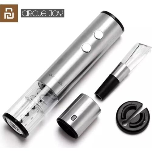 Xiaomi CIRCLE JOY Stainless Steel High-quality Automatic Wine Bottle Opener Electric Corkscrew Foil Cutter Cork Out Tool