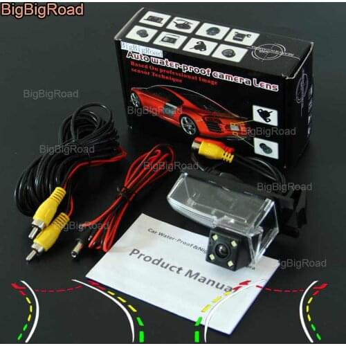 BigBigRoad Car Intelligent Track Rear View Camera For Nissan Tidda 05--08/ GT-R 2008~2011/ Livina geniss / Patrol Safari Y61 Y62