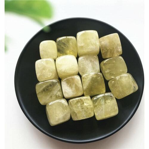 Citrine cube stones natural quartz mineral crystals home decoration reiki healing gemstones