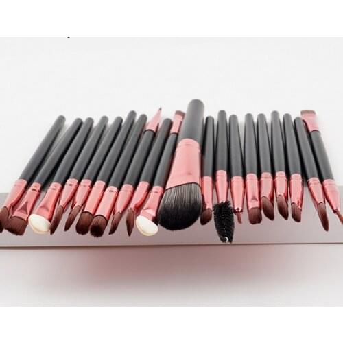 20/2PCS Make up Brushes Luxury Champagne For Foundation Powder Blush Eyeshadow Concealer Eye Makeup Brush Cosmetics Beauty Tools