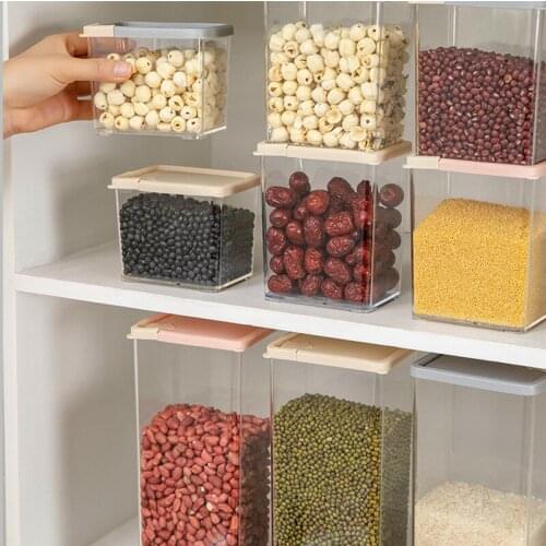 Kitchen Organizer Jars Food Storage Containers Sealed Tank Leakproof Canisters Kitchen Grain Sugar Cookie Tea Bottles with Lid