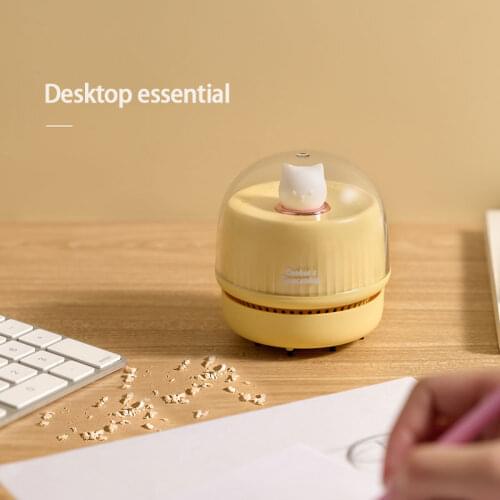Small Vacuum Cleaner Desktop USB Cute Cat Vacuum Cleaner Home Office Table Keyboard Cleaner With Night Light Cleaning Tools