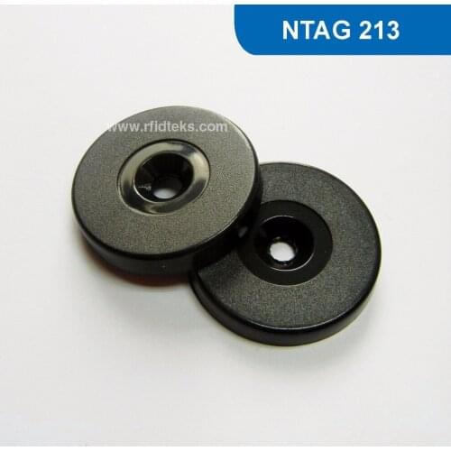 RT30 Dia 30mm ABS RFID Token Tag, mobile phone with NFC function for Patrol tag 13.56MHZ 144BYTE R/W with NAT 213 Chip