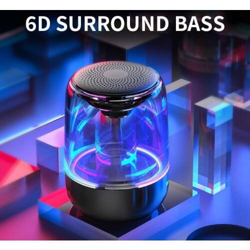 Mini bluetooth speaker dedicated crystal audio glass C7 wireless bluetooth high volume subwoofer portable colorful crystal