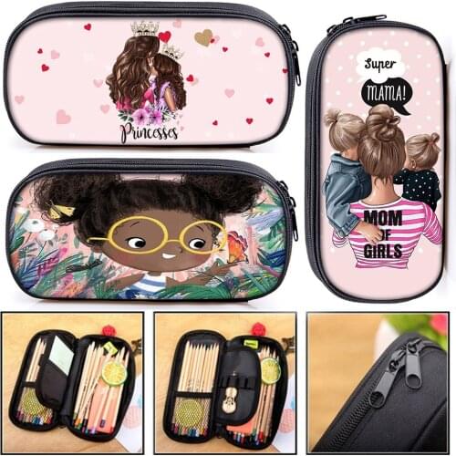 Cartoon Cute Girl Cosmetic Cases Women Makeup Bag Teenager Girls Pencil Bag Kids Stationary Bags School Supplies