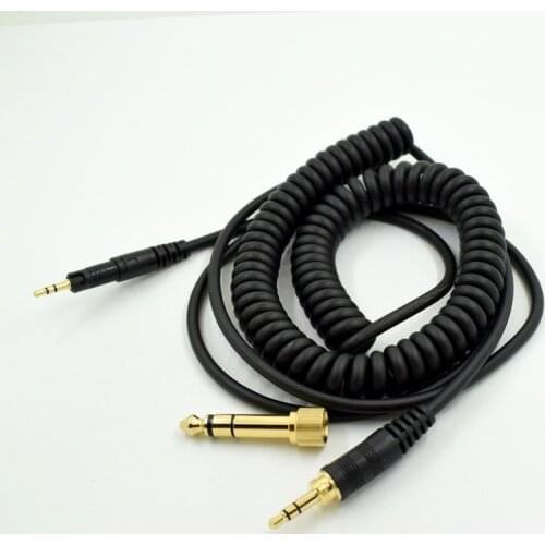 Headphone Audio Cable Coiled For Sennheiser Hd518 Hd598 Hd595 For Audio-technica Ath-m50x M40x 1.4m Headsets Cable Cords Wire