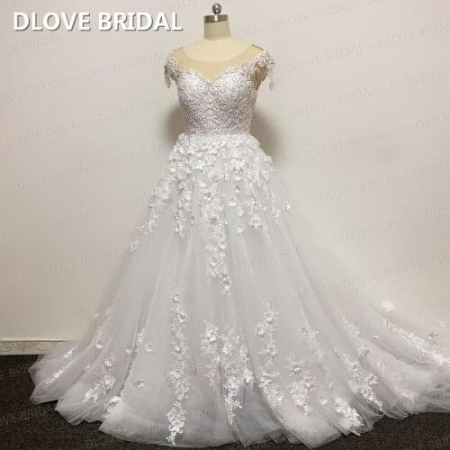 New Style 3D Flower Wedding Dress