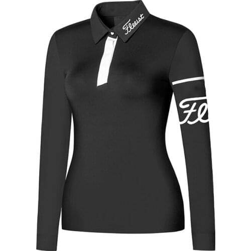 Golf Clothing Womens Golf Shirt Summer Sport Long Sleeve T-shirt Breathable Quick Dry Polo Shirt for Ladies