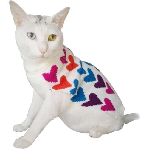 Luxury Dog clothes Dogs Sweater Love Heart Patten Sweater Design Vest Hoodie for Small Dogs Cats sweaters for pets