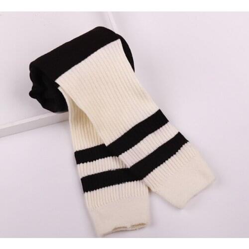 Autumn Winter Baby Girl Leggings Fashion Striped Patchwork Thin Leggings for Girls Toddler Cotton Warm Casual Pant Kids Trousers