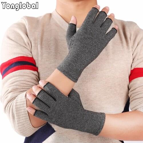 Man Womens Gloves Hand Rehabilitation Arthritis Sport Thermal Touch Fingerless Sensory Winter Fitness Workout for Yoga Training
