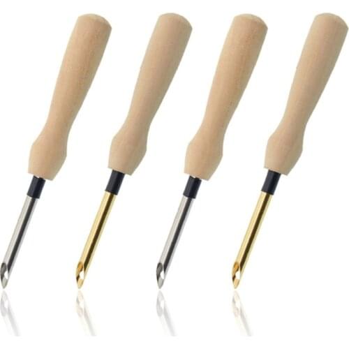 Knitting Embroidery Pen Weaving Felting Craft Punch Needle Threader Wooden Tool 667A