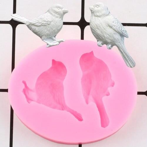 3D Birds Silicone Mold DIY Cupcake Topper Fondant Moulds Cake Decorating Tools Candy Chocolate Gumpaste Molds Resin Clay Moulds