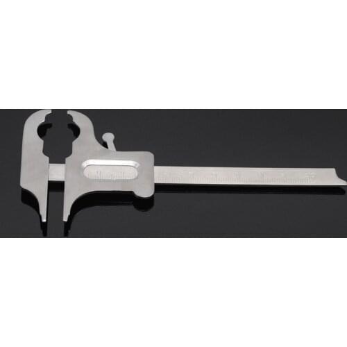 Dentist Stainless Steel Vernier Valiper Orthodontic Technician Ruler Tenth Gauge For Dental Equipment