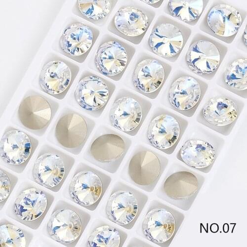 6mm Super Shiny Round multi-color Cushion Cut Jewels Beads Crystal Glass Sewing Rhinestones For DIY Crafts Gym Suit Decoration