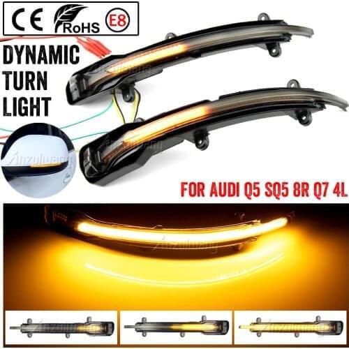 Dynamic Blinker LED Turn Signal Side Mirror Lights indicator For Audi Q5 2009 2010 2011 2012 2013 2014 2015 2016
