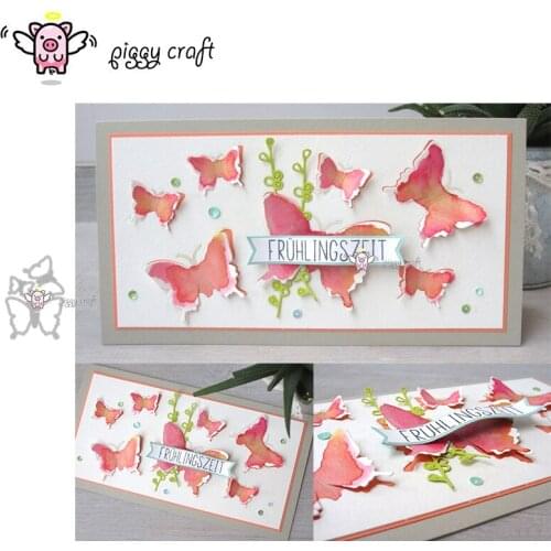 Piggy Craft metal cutting dies cut die mold 3D Butterfly decoration Scrapbook paper craft knife mould blade punch stencils dies