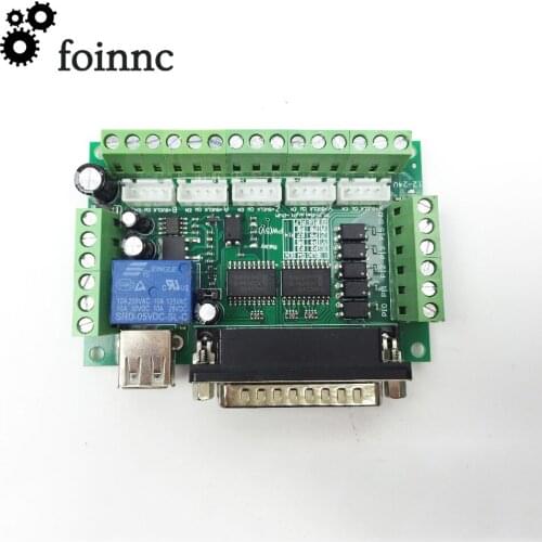 Upgraded Mach3 5 Axis CNC Interface Adapter Breakout Board+USB Cable+DB25 parallel cable