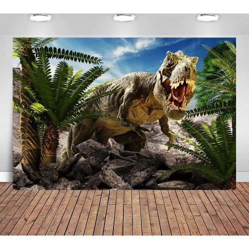 Vinyl Photography Background Jurassic 3D Dinosaur Park Backdrop Photo Studio Children Birthday Party Photocall