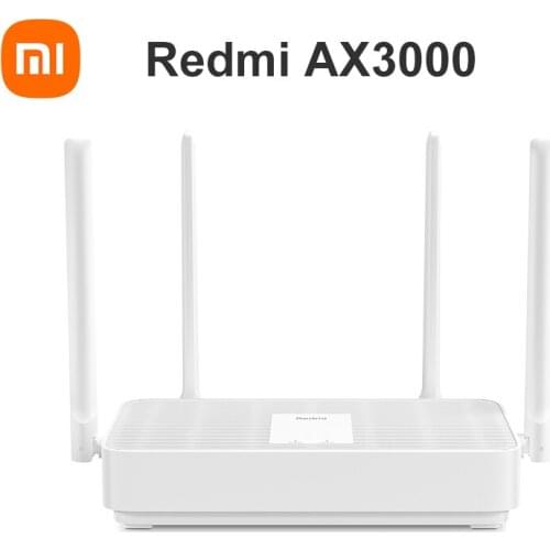 Xiaomi Redmi Router AX3000 WiFi-6 Gigabit Wireless Rate Mesh Network 2.4G 5G Dual-core with 4 Signal Amplifier High Gain Antenna