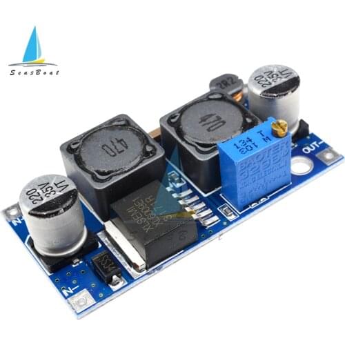 XL6009 Auto Boost Buck DC-DC Adjustable Step Up Step Down Converter Module 5-32V to 1.3-35V Voltage Board MOSFET Switch DSN6000A