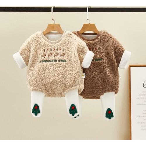 Newborn baby winter clothes outing clothes thickening suit romper boys girls baby warm onesies autumn and winter romper