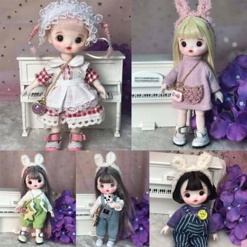 DIY Doll Set 1/8 OBJ Joint Doll 3D Eyes With Clothes Shoes Wig Hair Accessories Makeup Princess Model Girls Toys Gifts