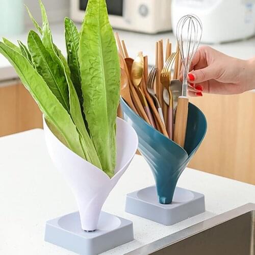 1pc Fruit And Vegetable Drain Basket Holder Creative Portable Liquid Funnel Utensil Storage Holder Kitchen Tools Accessories