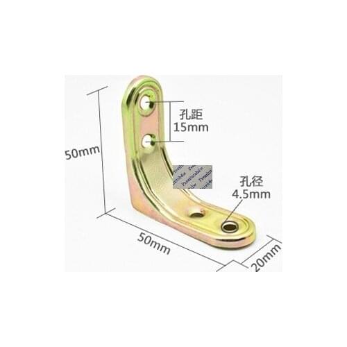 100Pcs/Lot Stainless Steel Iron Furniture Right Angle Corner Bracket L Shaped Connector 90 Degree Connecting Brace