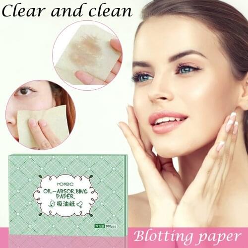 100pcs Facial Oil Control Absorption Sheets Tissue Face Blotting Paper Skin Grease Face Care SSwell