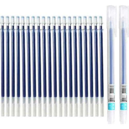 2+20Pcs /Set Gel Pen Refill Office 0.5mm Signature Rod for handle Red Blue Black Ink Refill School Stationery Writing Supplies