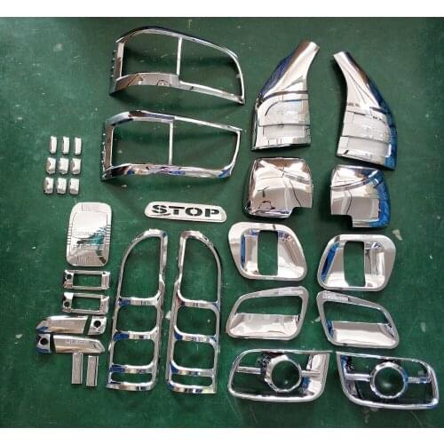 33PCS ABS Chrome plated trim accessories plated For Toyota Hiace 2007 2008 2009 2010 Car exterior refit car styling