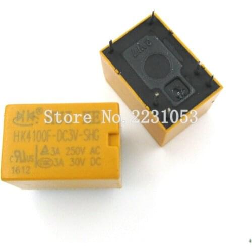 5PCS/LOT HK4100f-DC3V-SHG Relay hk4100F-DC3V HK4100F 3 V DIP6 3A 250V AC/ 3A 30V DC