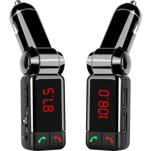 BC06B Car FM Transmitter Hands Free Call MP3 Player Dual USB Charger FM Transmitter Handsfree Aux Mp3 Player Modulator