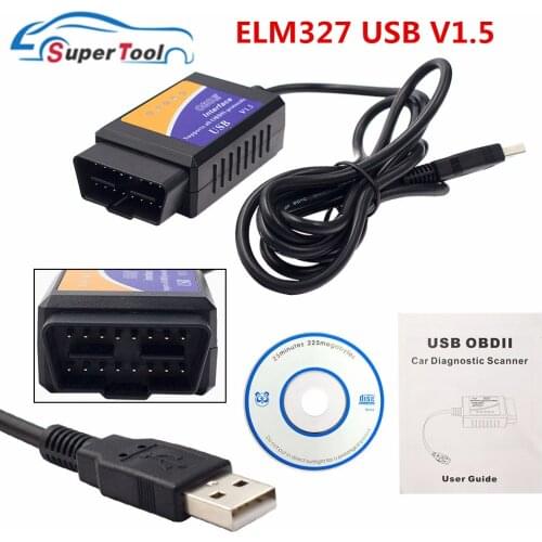 OBD2 ELM327 USB V1.5 ELM 327 USB OBD 2 Automotive Scanner OBD II Elm327 Auto Car Diagnostic Tool For Window ELM 327 OBD Scanner