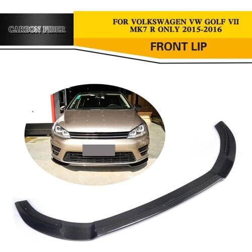 Carbon Fiber Car Styling Auto Front Lip Spoiler for VW Golf VII 7 R Bumper Only 2015 2016