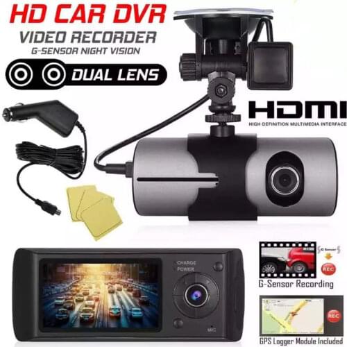 Dual Lens Car DVR G-Sensor Camcorder X3000 R300 1080P HD Dashcam 2.7inch dvr GPS Car Security Camera recorder car ahd camera