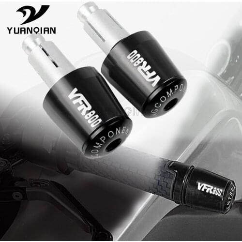For HONDA LOGO VFR800 VFR 800 F VFR-800 VFR800FIWI 7/8" 22mm Accessories Motorcycle Handlebar Grips End Handle Bar Cap End Plug