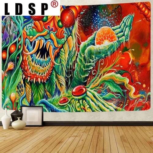 LDSP Sea Ocean Fish Dolphin Snake Tapestry Tropical Art Wall Hanging Tapestries for Living Room Bedroom Home Blanket Dorm Decor