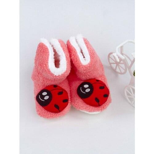 Grenadine red Ladybug Figured Girls Baby Welsoft Panduf