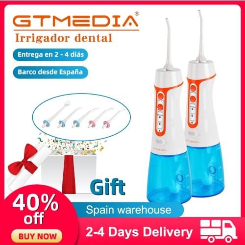 Tooth Pick Cordless Oral Irrigator Portable Water Dental Flosser USB Rechargeable Water Jet Floss Tooth Picks 2 Jet Tips 300ml