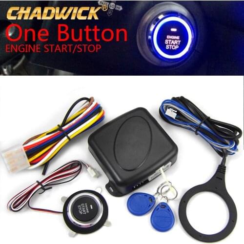 Engine Push Button Start Stop RFID Lock Ignition Switch Keyless Entry System Starter Anti-theft Car Alarm immobilizer CHADIWCK