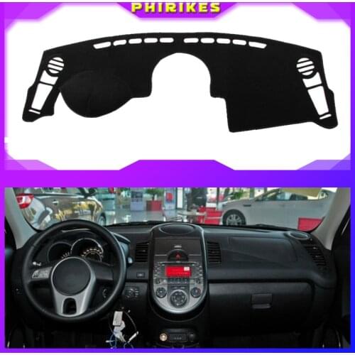 For Kia Soul 2010 2011 2012 2013 Car Dashboard Dash Cover Pad Mat Dashmat Sun Shade Instrument Protective Carpet Car Accessories